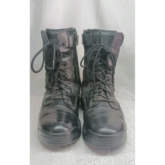5.11 Tactical Men's ATAC 2.0 6" Sidezip US 9 Boots Black Slip Resistant Workwear - Picture 1 of 8